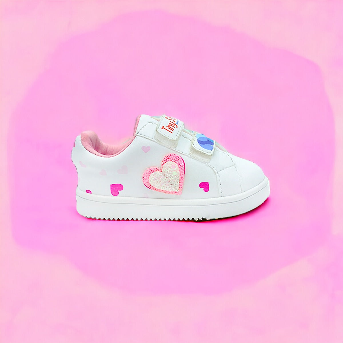 Zapatos Mía Corazones Blanco y Rosado