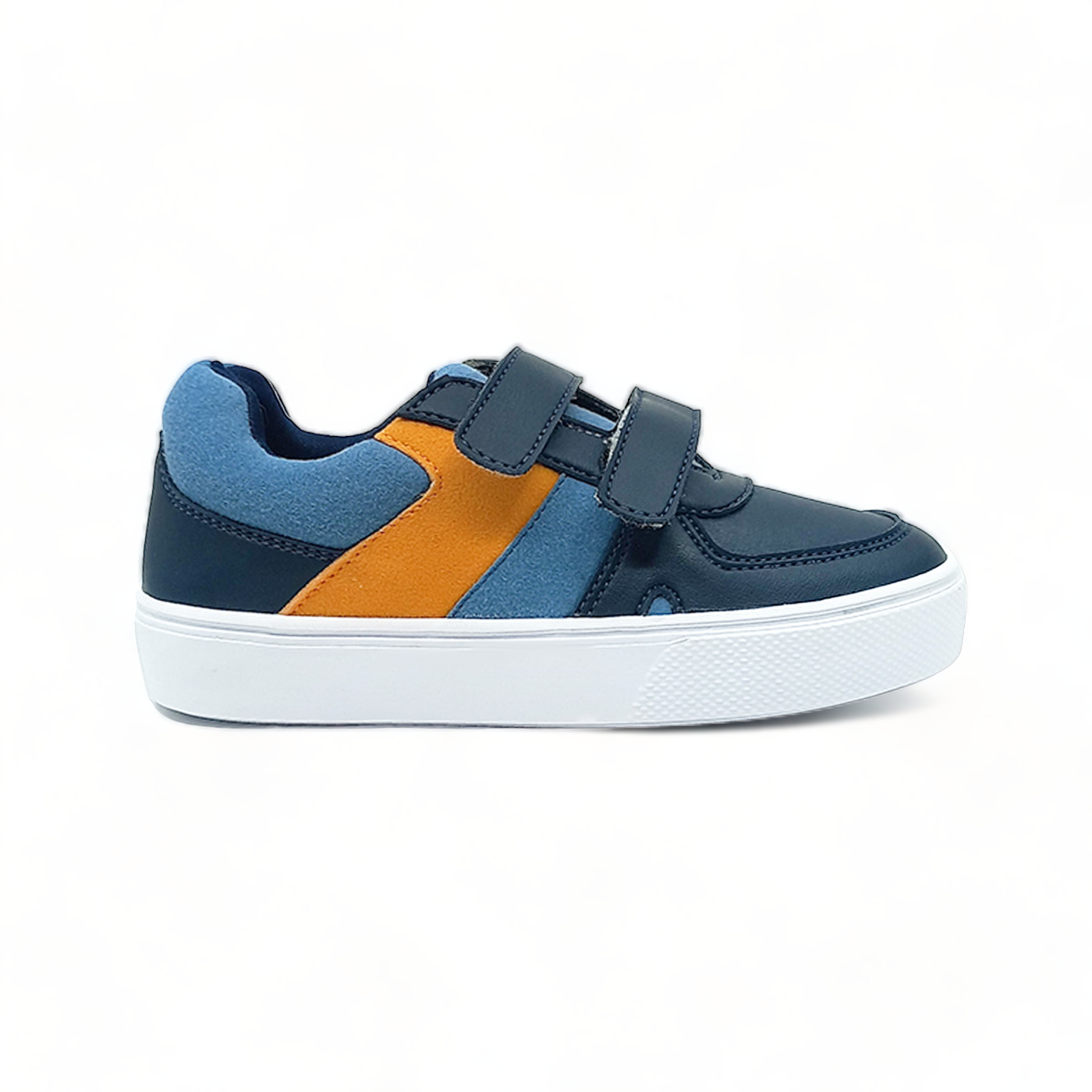 Tenis Niños Casuales Terry Azul y Naranja