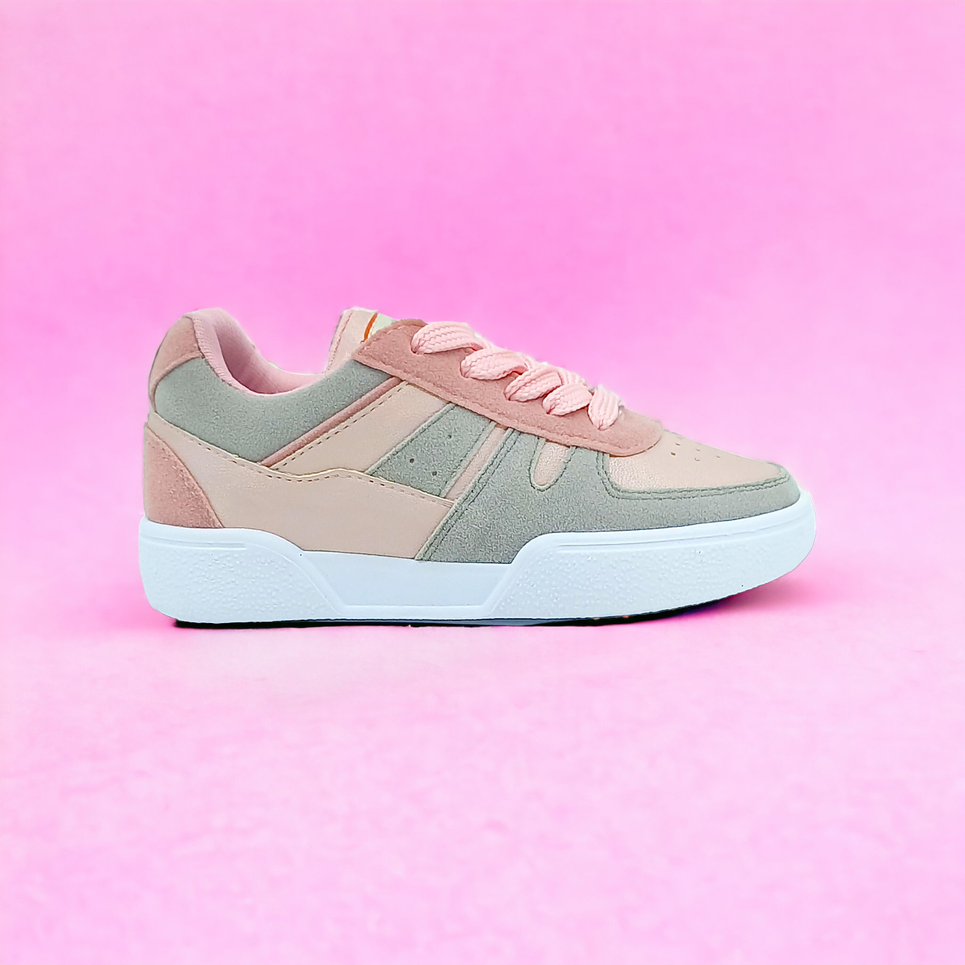 Tenis Niñas Julieta Rosado y Gris