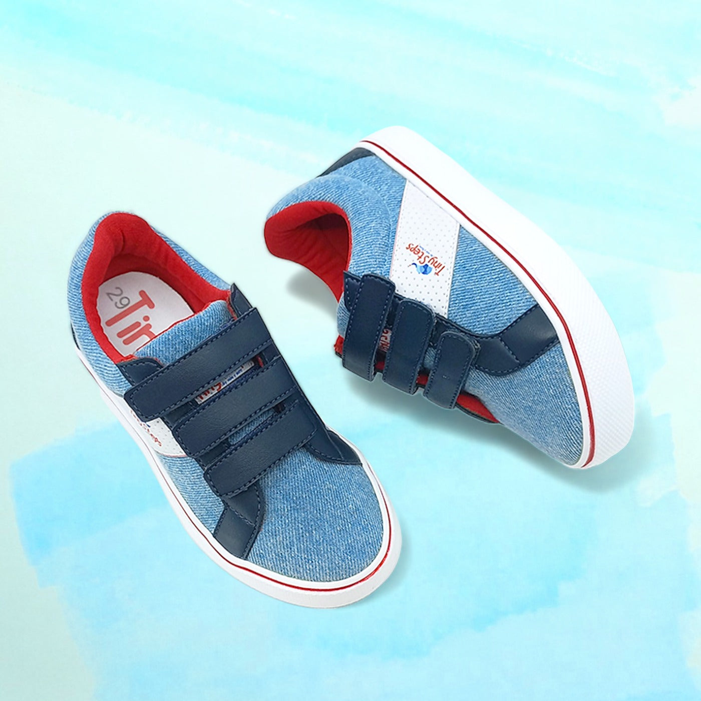 Tenis Niños Santi Jean Azul y Blanco