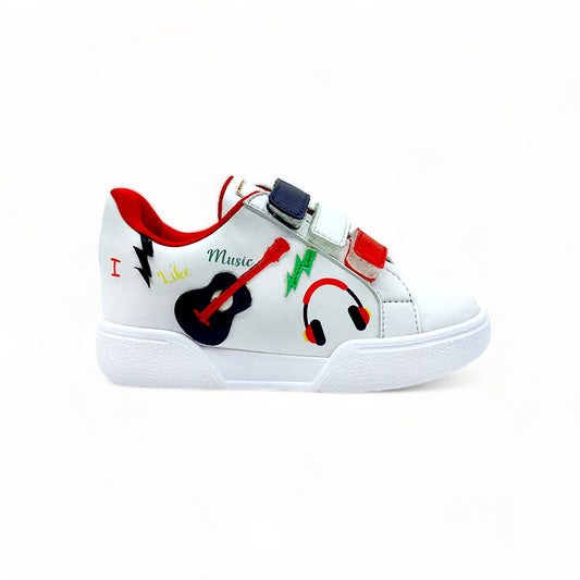 Zapatos Niños Camilo Blanco Azul y Rojo